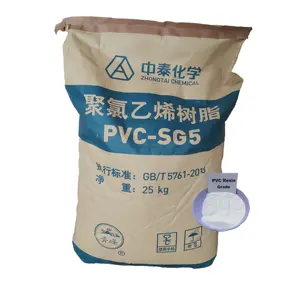 Xinfa Zhongtai PVC Resina K67 SG5 Prime Tubo de PVC blanco Grado 25KG Proveedor de PVC