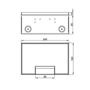 Prise électrique encastrée au sol en béton avec cadre de protection en tapis et couvercle de conception à brosse - Product Image 5