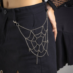 Vendita calda Hip Hop Punk gotico nero scuro gamba catena catena ragnatela catena <span class=keywords><strong>del</strong></span> corpo gioielli per donna uomo - Product Image 1