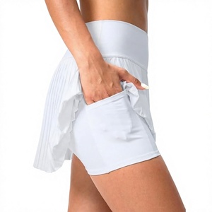 High Waist Pleated <b>White</b> Tennis <b>Skirt</b> For Women Sporty Mini <b>Skirt</b> Breathable Design All Seasons Wear - Product Image 5