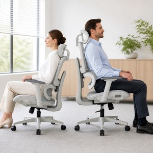 Mesh Ergonomic <strong>Office</strong> <strong>Chair</strong> Y Frame Lumbar Multi Angle Headrest Breathable Reclining BIFMA CE EN1335 Wholesale Factory Direct - Product Image 3