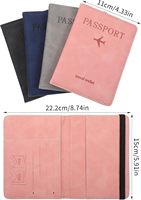 Logo personnalisé Design Portefeuille de voyage en cuir Porte-passeport RFID avec fente pour carte de vaccin