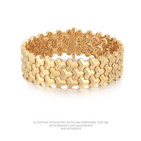 Bracelet large Mylove personnalisé en argent sterling 925 plaqué or 18 carats, maillons en Y géométriques entrelacés, micro-pavé CZ, vente en gros