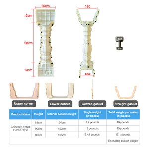 Nouveau design décoratif en plastique durable clôture Rail main courante balcon Rail <span class=keywords><strong>poteau</strong></span> produit ménager 5 ans de durée de vie - Product Image 5