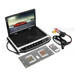 Moniteur rabattable pour voiture de 10,2 pouces, écran TFT LCD, écrans larges, TV, DC 12V, montage sur toit de voiture, écran HD pour voiture, fente pour carte TF - Product Image 3