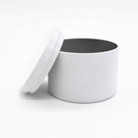 Boîtes à Bougies Cylindriques Sans Soudure Blanches et Noir Mat de 8 OZ pour Bougies ParfuméEs DIY et Cadeaux