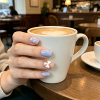 Lot de 24 faux ongles papillon français nude lavande en forme de cœur à presser, pré-conçus en ABS réutilisables, personnalisables OEM