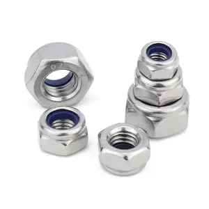 DIN 982 DIN 985 M3-M48 Stainless Carbon Steel Copper Alloy Zinc Plated Hex Nylon Insert Lock Nuts