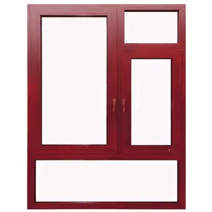 Double tempered glass thermal break casement aluminum window