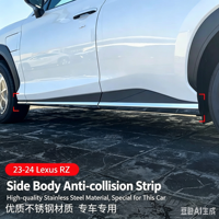 Protection de pare-chocs en acier inoxydable couleur unie anti-rayures avec fixation par vis pour Lexus RZ450e RZ300e 2023 2024 – Garde-coffre avant, arrière et latéral
