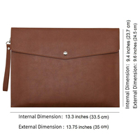 Porte-documents de voyage portable A4 en cuir PU avec logo personnalisé, étanche, avec fermeture magnétique
