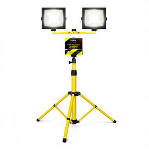 Proiettore LED TIGER 2x100W con Supporto a Treppiede, Faro da Lavoro per Esterni - Product Image 2