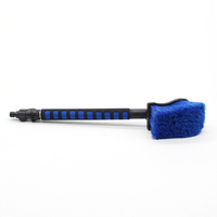 Brosse de nettoyage de roue à eau à long manche EVA Universal Flow Through Washing Tire Rim Car Washer Tool