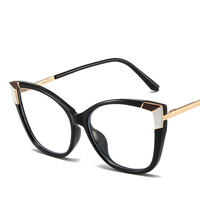 Monture de lunettes transparente œil de chat léopard pour femme, anti-lumière bleue, en TR90, modèle 2026