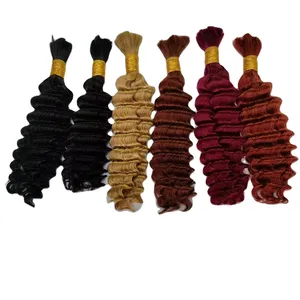 Wholesale Human Braiding Hair Bulk No Weft Cuticle Aligned Hair Bulk Human Hair Bundle For Braiding Used