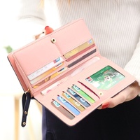 Portefeuille long en PU pour femme, style japonais-coréen, motif chaton mignon, grande capacité, multifonctionnel, best-seller