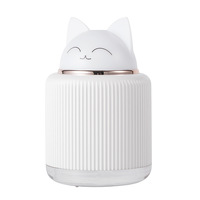 Humidificateur ultrasonique en forme de chat, aromathérapie, veilleuse d'ambiance, adapté à la voiture, pour bureau, hydratant, silencieux, tendance, mignon