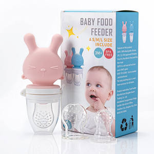 Meilleur distributeur de nourriture fraîche sans Bpa avec pochettes en Silicone, jouets de dentition <span class=keywords><strong>pour</strong></span> bébé, sucette - Product Image 1