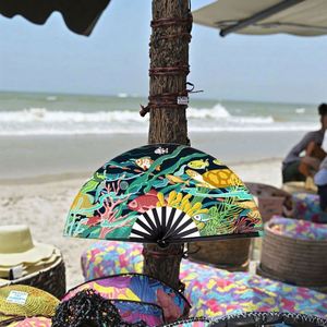 พัดมือถือไม้ไผ่ขนาด 33 ซม. รุ่นใหม่ รับสกรีนโลโก้ - Product Image 2