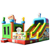 Château gonflable combiné pour enfants, PVC renforcé professionnel et écologique, fêtes et location, garantie 3 ans