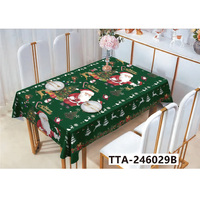 Nappe de Noël Réutilisable Anti-déversement en Plastique, Imperméable, Résistante à l'Huile et à la Chaleur, Écologique, Motif Festif pour la Maison