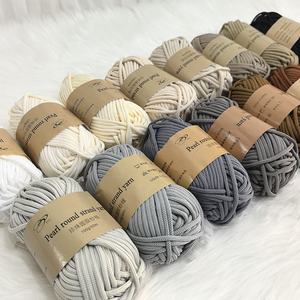Fil <span class=keywords><strong>Fantaisie</strong></span> en Polyester 100% Tricoté Main 4mm <span class=keywords><strong>pour</strong></span> Panier de Rangement Rond, Sac, Tapis <span class=keywords><strong>au</strong></span> <span class=keywords><strong>Crochet</strong></span> et T-shirt, Caractéristique Haute Ténacité - Product Image 1