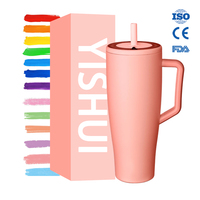 Bouteille isotherme portable en acier inoxydable à double paroi de 40 oz, grande capacité, 100 % étanche, écologique, isolation thermique 6-12h, avec ventouse