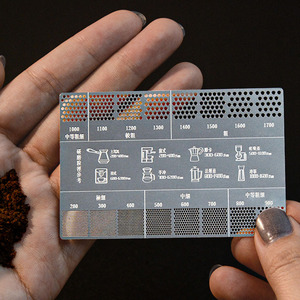 Carte de référence pour moulin à café, règle de comparaison de la finesse en acier inoxydable pour filtre à expresso, outils de préparation du café filtre - Product Image 3