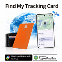 Pelacak Nirkabel Apple Find My Plus Google Find My Tahan Air IP68 Ukuran Kartu Bank untuk Perlengkapan Berkemah dan Mendaki Gunung