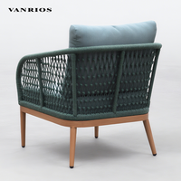 VANRIOS meubles d'hôtel de luxe coussin en aluminium confortable table basse siège sectionnel canapé ensemble jardin pour l'extérieur