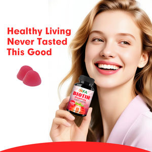 Etiquetas privadas Biotin Gummies 10000mcg para un Cabello Hermoso Piel Uñas Sabor a fresa con D-Biotin Productos de belleza - Product Image 4