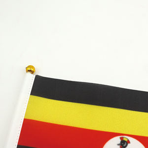 2026 Usine Offre Spéciale Ouganda Poteau en bois Drapeau ondulé à la main pour les <span class=keywords><strong>vacances</strong></span> générales - Product Image 6