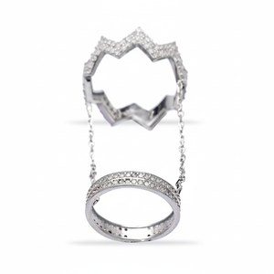 Double Ring and Knuckle Joint Ring Wholesale Handcrafted 925 Sterling Silver Jewelry Trendy Fashion - Product Image 2