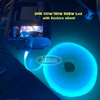 Moteur d'éclairage LED à fibre optique DMX 150W RGBW 3000K Blanc Chaud 6000K Scintillant pour Plafond Étoilé de Piscine, Source Lumineuse LED à Fibre Optique