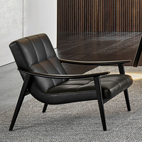 Vente en gros de chaise nordique moderne, fauteuil de luxe pour les loisirs, fauteuil en cuir avec accoudoirs pour meubles de salon
