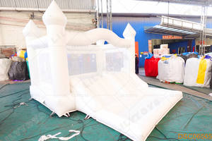 Castillo Inflable Blanco de 15 pies con Tobogán, Brincolín Inflable Grande Tipo Castillo para Bodas, Fiestas y <span class=keywords><strong>Alquiler</strong></span> de Eventos - Product Image 4