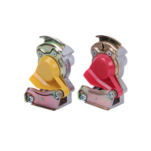 Acoplador de conexión rápida para sistema de frenos de camión, conector de manguera de aire rojo y amarillo para reparación y reemplazo de frenos de remolque - Product Image 1