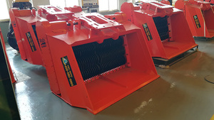 MONDE <span class=keywords><strong>Godet</strong></span> de criblage mobile pour excavatrice, avec fonction de concassage et de recyclage des déchets - Product Image 4