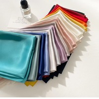 NOUVEAU Foulard Carré en Soie de Mûrier 100% Pure, Teint Uni, Tendance, 53x53cm, 20 Couleurs, Doux pour la Peau, Idéal Cadeau