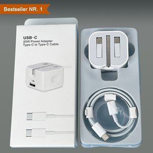 Caricatore Originale PD da Parete 20W USB-C con Spina US EU UK a <span class=keywords><strong>3</strong></span> Poli Adattatore di Alimentazione da Viaggio per iPhone 16 15 14 13 Pro Max - Product Image 1