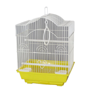 Cage à oiseaux antique Aier de haute qualité, bleu et blanc, écologique, facile à assembler, 30x23x39cm, motif animal en fer, plateaux en plastique - Product Image 1