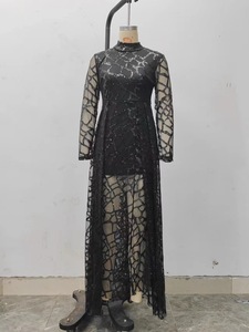Nuevo Vestido Largo <span class=keywords><strong>de</strong></span> Noche para Mujer con Mangas Largas y Detalles Dorados, Estilo Europeo Americano, Venta al por Mayor, Moda 2026 - Product Image 4