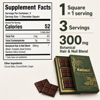 Suplemen Cokelat Botani Cokelat Hitam Nutrisi Rambut dan Kuku Biotin Biji Labu Suplemen Diet Bambu
