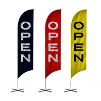 Drapeau de plage personnalisé pour restaurant mexicain, bannière de pizza, drapeaux à plumes volants
