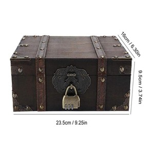 <span class=keywords><strong>Cajas</strong></span> <span class=keywords><strong>de</strong></span> <span class=keywords><strong>Madera</strong></span> con Cerradura - Cofre del Tesoro Pirata con Cerradura <span class=keywords><strong>de</strong></span> Código <span class=keywords><strong>de</strong></span> Hierro - Caja Decorativa y <span class=keywords><strong>de</strong></span> Almacenamiento para Joyas y Tesoros - Product Image 5