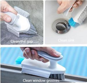 Hot Sell V Shape Plastic Bathroom Corner Scrubber Toilet Household Kitchen Crevice Floor <strong>Hand</strong> Hold Gap Cleaning <strong>Brush</strong> - Product Image 3