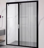 Pintu Lipat Aluminium+Polikarbonat Anti-kabut Modern Tugas Berat untuk Rumah, Kamar Mandi, Dapur, Ruang Tamu, Partisi Shower