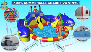 Parco Acquatico Gonfiabile Commerciale in PVC Personalizzato per Esterni con Piscina per Noleggio - Vendita all'Ingrosso dalla Fabbrica - Product Image 6