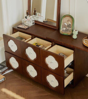 Nouvelle coiffeuse haut de gamme en bois massif, design simple et moderne, avec armoire intégrée, pour salon, écologique et polyvalente