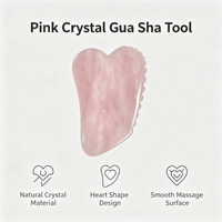 Outil de massage Gua Sha en quartz rose et jade rose pour la relaxation